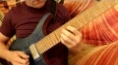 Chris Letchford (Scale the Summit) with his Strandberg CL7 model...