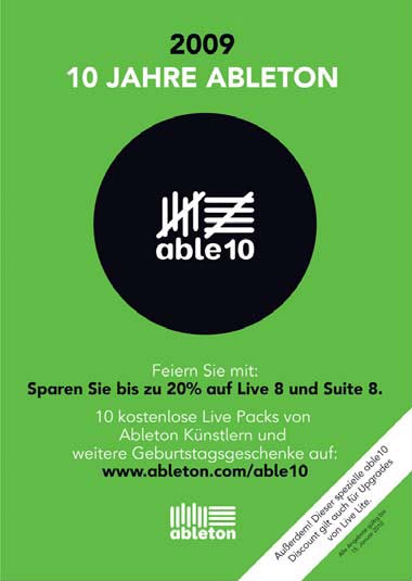 10 Jahre Ableton able10 Kampagnenbild