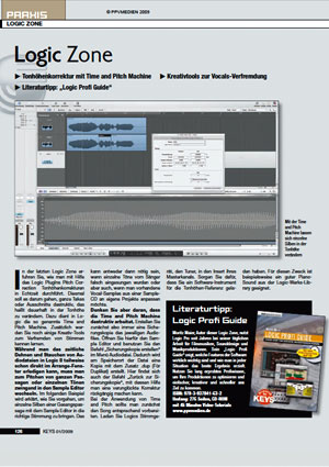 Tonhoehenkorrektur bei Apple Logic