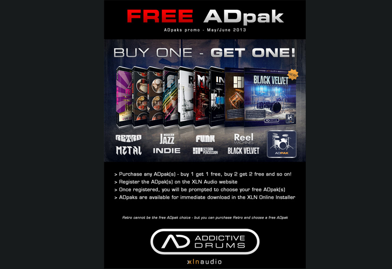 XLN Audio ADpak Special „BUY ONE GET ONE“