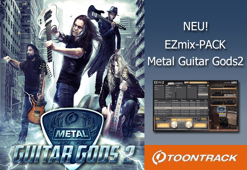Neues Toontrack EZmix-Pack Metal Guitar Gods 2