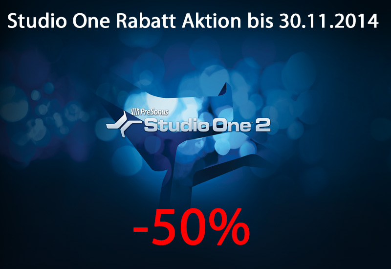 PreSonus Studio One 50% Rabatt Aktion