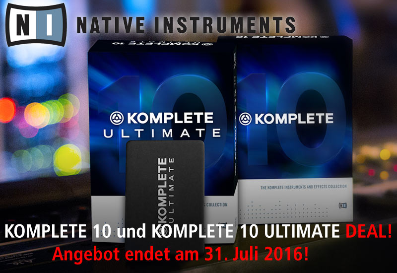 Native Instruments Komplete und Komplete Ultimate Deal bis zum 31. Juli 2016
