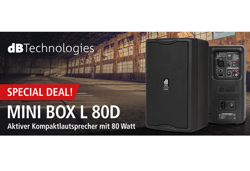 Die dB Technologies MiniBox L 80D ab sofort im Music Store zum Special Deal Preis!