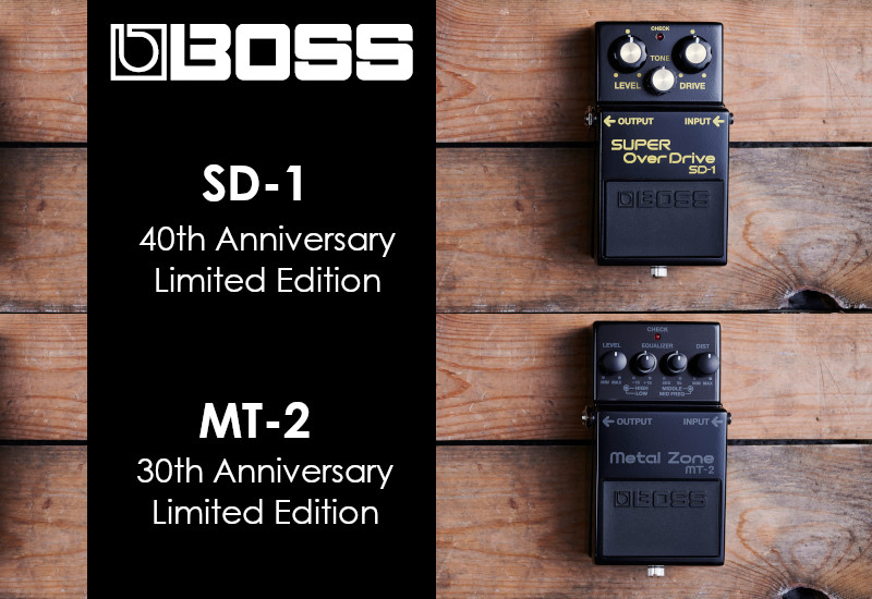 BOSS SD-1 und MT-2 – Jetzt als limitierte Anniversary Editions erhältlich