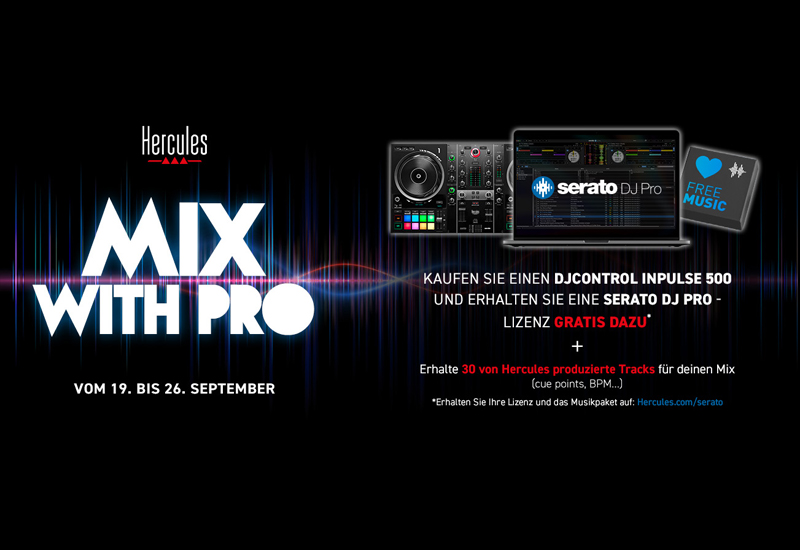 Hercules – Inpulse 500 inklusive Serato DJ Pro und 30 freie Tracks