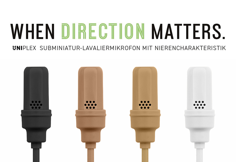 Shure UniPlex: neue Subminiator Lavaliermikrofone mit Nierencharakteristik für professionelle Sprachanwendungen