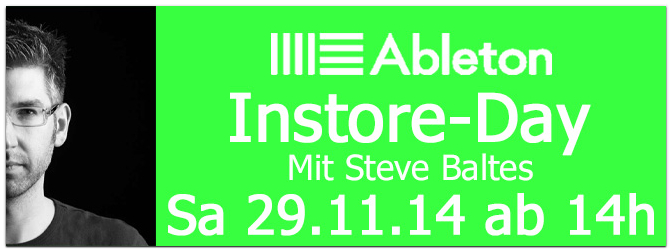 Ableton Instore-Day am 29.11.14 ab 12h