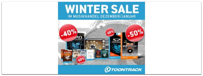 TOONTRACK Winter Drum Sales