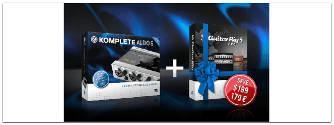 NI Guitar Rig 5 Pro Software gratis beim Kauf eines Komplete Audio 6 Interface