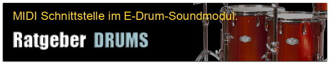 MIDI Schnittstelle im E-Drum-Soundmodul.