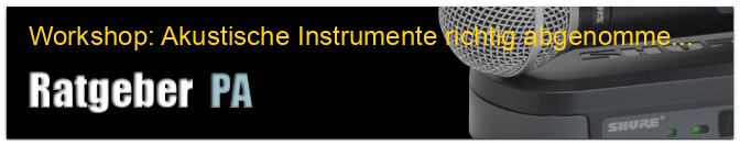 Workshop: Akustische Instrumente richtig abgenommen