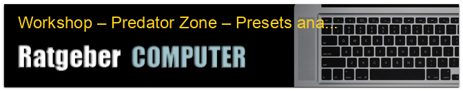 Workshop – Predator Zone – Presets analysieren