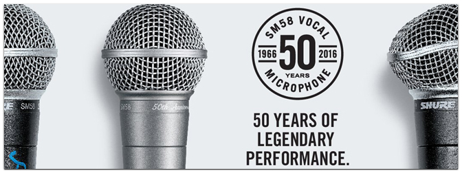 DIE Legende unter den Gesangsmikrofonen – das Shure SM58 feiert 50. Geburtstag mit der SM58-50A Jubiläums Edition!