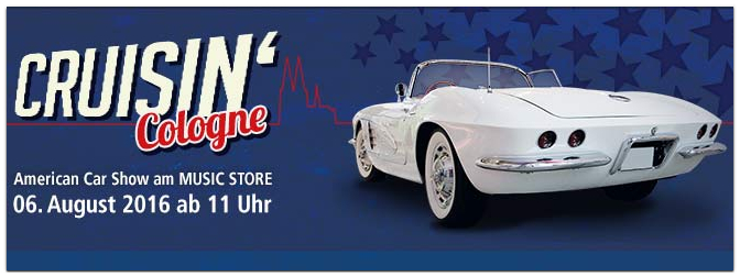 Crusin‘ Cologne 2016: US-Cars-Treffen beim MUSIC STORE professional