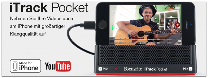 Focusrite iTrack pocket für iPhone
