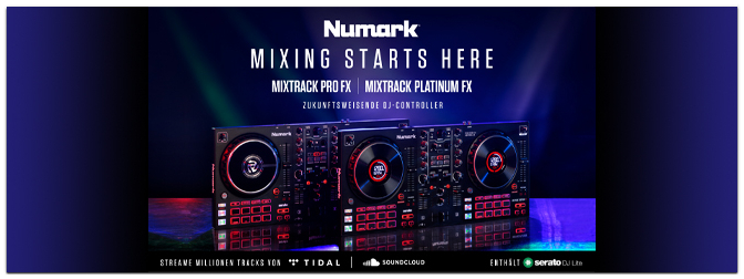 NUMARK präsentiert Mixtrack Platinum FX & Mixtrack Pro FX!
